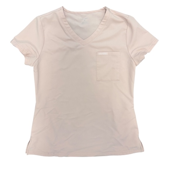 Jaanuu Rhena Essential 1-Pocket Scrub Top — Blushing Pink 🌸 Sz Small - Picture 4 of 6